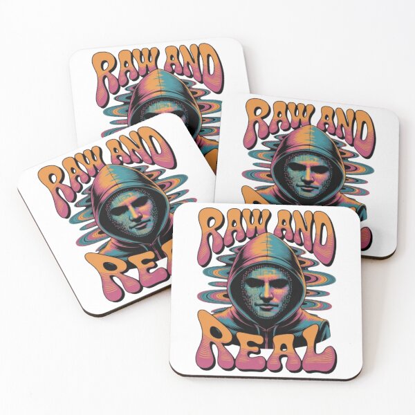 Item preview, Raw and Real – Psychedelic Hooded Portrait Graphic Tee designed and sold by NewUSShop.
