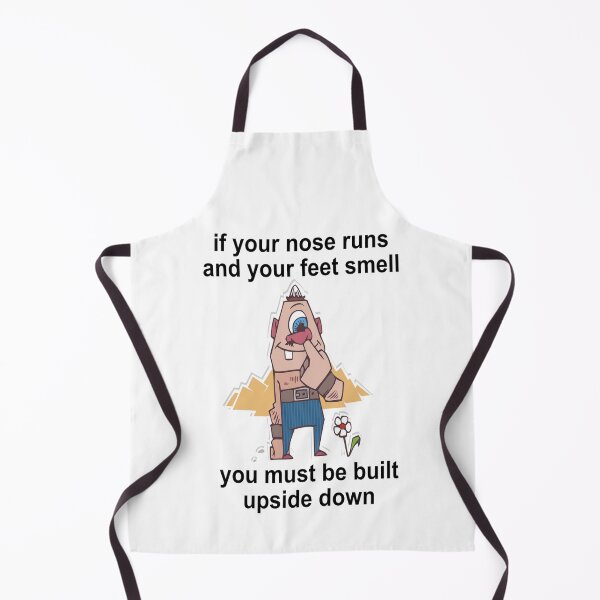 Item preview, Funny Logic Quote – If Your Nose Runs & Your Feet Smell, You’re Built Upside Down designed and sold by oceantospace.