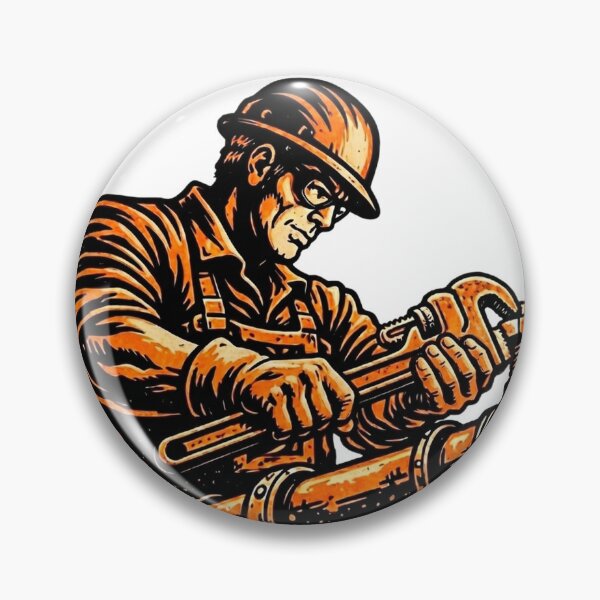 Item preview, Vintage Woodcut Pipefitter Graphic designed and sold by LightPrintsCo.