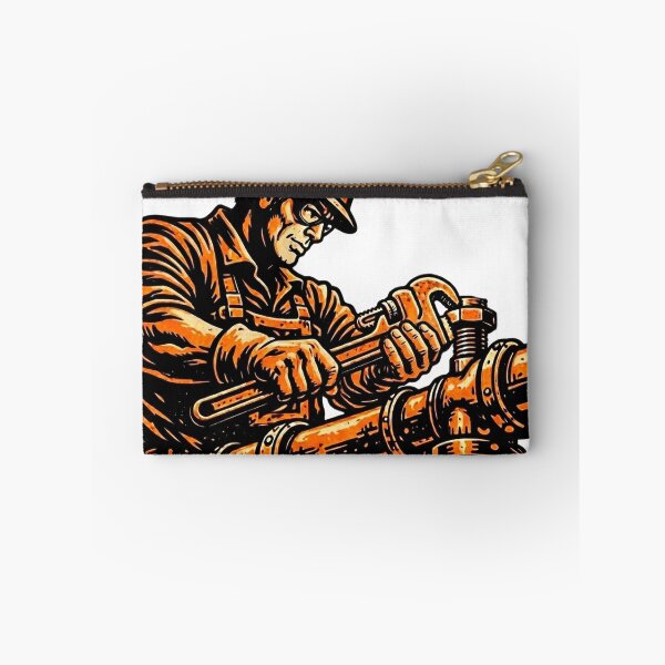 Item preview, Vintage Woodcut Pipefitter Graphic designed and sold by LightPrintsCo.