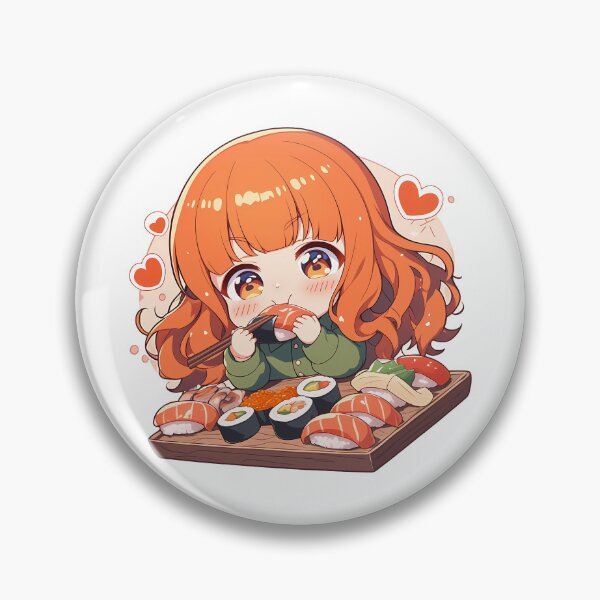 Item preview, Saori Takebe Girls Und Panzer Kawaii Chibi Sushi Love designed and sold by Spraykart.