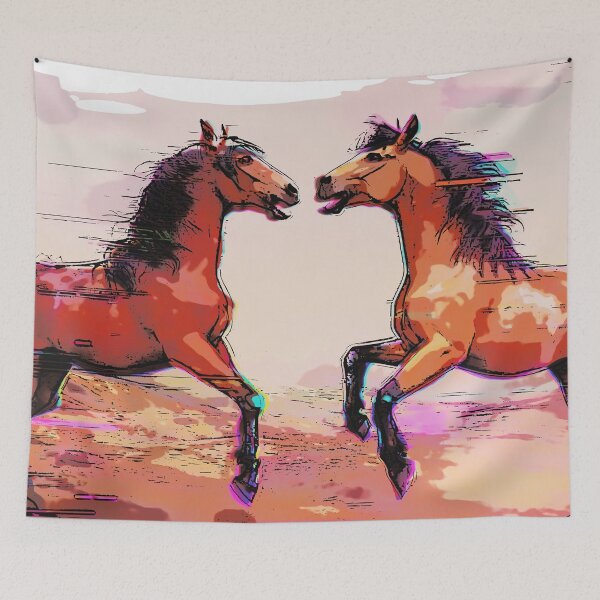 Item preview, Lets Chat - Two Horses Talking  designed and sold by NaturePrints.