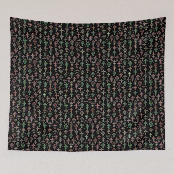 Item preview, Colorful Gothic Cross Pattern designed and sold by PureVintageLove.