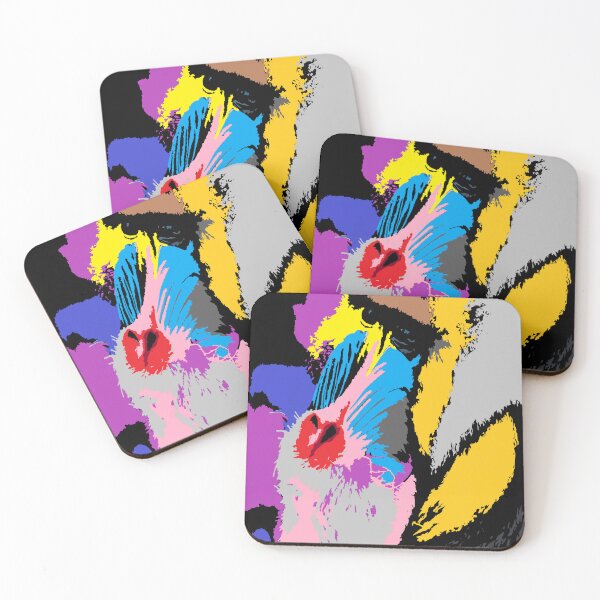 Item preview, Mandrill Monkey Portrait – Vibrant Jungle Wildlife Art  designed and sold by oceantospace.