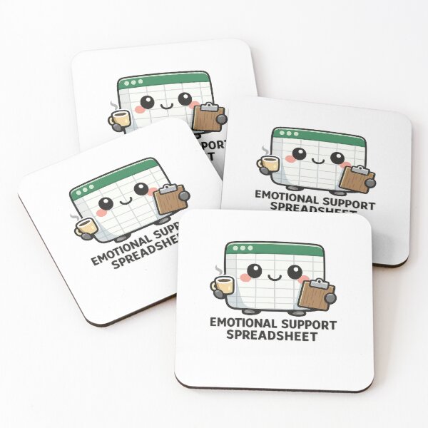 Item preview, Emotional Support Spreadsheet Kawaii Funny designed and sold by jgvisualarts.