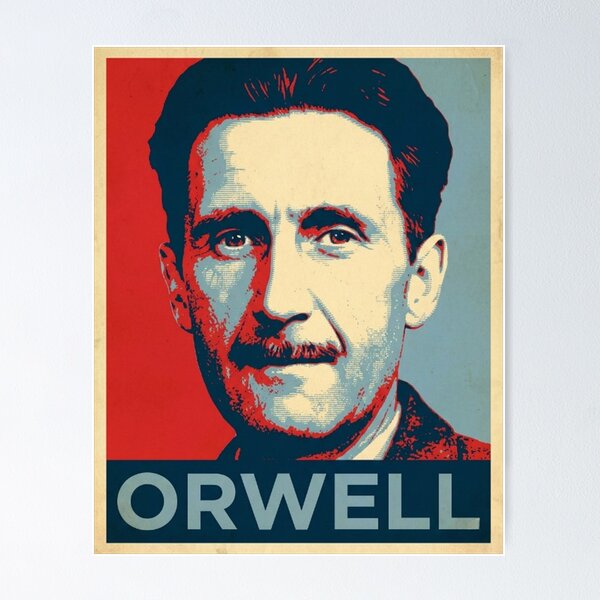 Item preview, George Orwel Hope Style Retro Poster Art  designed and sold by Anya Byron.