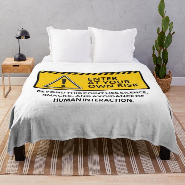 Item preview, Enter At Your Own Risk Introvert Safety Sign designed and sold by AVO-SOURCE.