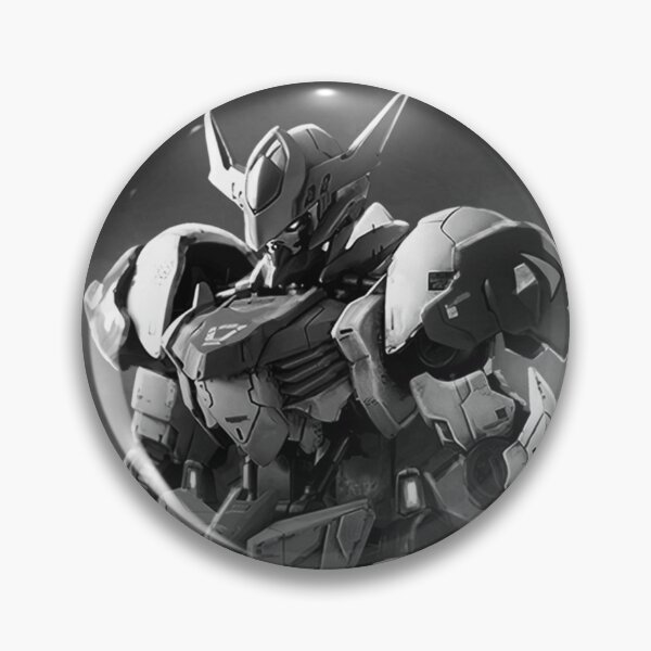 Item preview, Barbatos lupus Gundam iron blood Digital Artwork black white designed and sold by sabartgunpla.