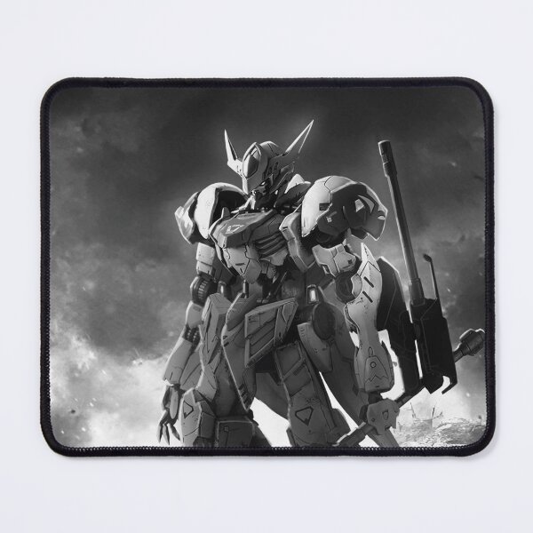 Item preview, Barbatos lupus Gundam iron blood Digital Artwork black white designed and sold by sabartgunpla.