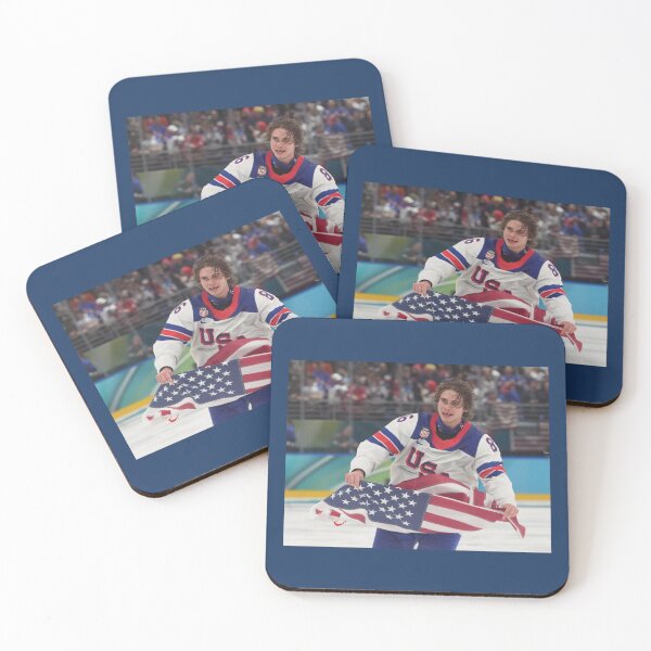 Item preview, Jack Hughes USA Hockey American Flag Skate designed and sold by Vonravenn.