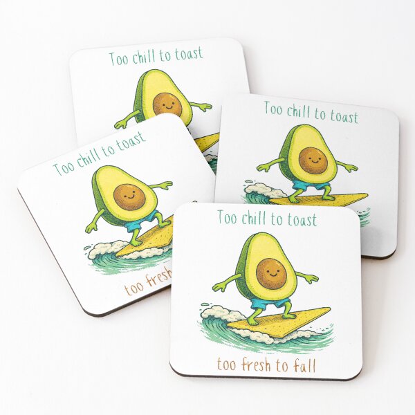 Item preview, Avocado Surfer – Too Chill to Toast, Too Fresh to Fall designed and sold by majesty-prints.