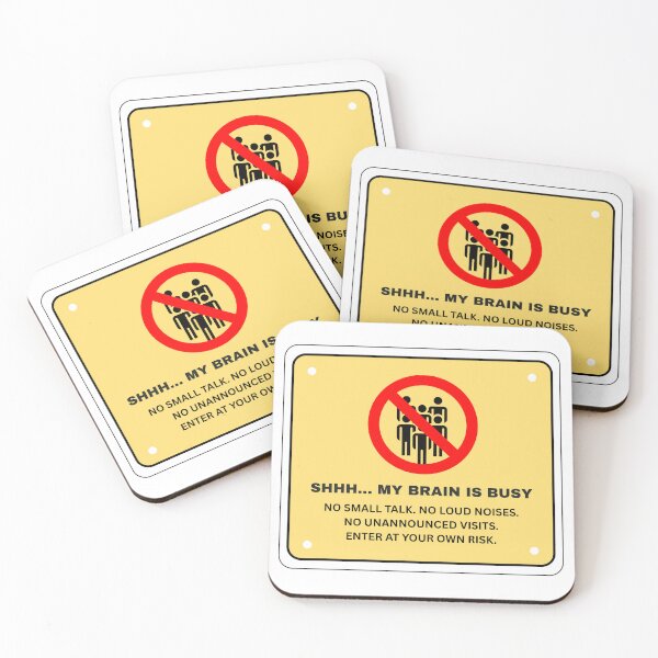Item preview, Shhh My Brain Is Busy Quiet Zone Sign designed and sold by AVO-SOURCE.