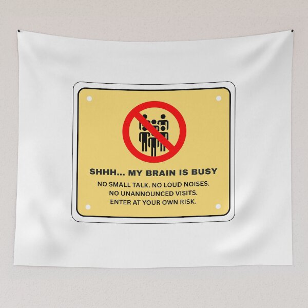Item preview, Shhh My Brain Is Busy Quiet Zone Sign designed and sold by AVO-SOURCE.
