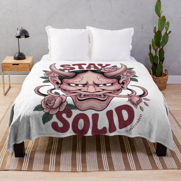 Item preview, Stay Solid – Oni Mask Floral Neo-Traditional Graphic Tee designed and sold by NewUSShop.