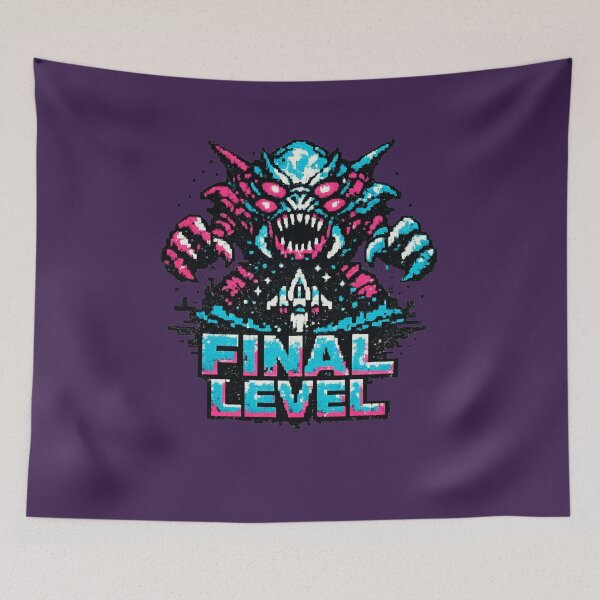Item preview, Final Level Neon Boss Monster – Retro Arcade Gaming Design designed and sold by JonelCrafts.