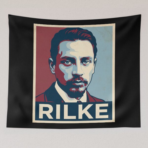 Item preview, Rainer Maria Rilke Hope Style Retro Poster Art  designed and sold by Anya Byron.