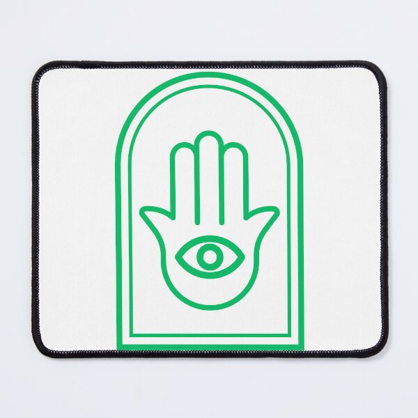Item preview, Hamsa Hand Evil Eye Protection | Jewish Spiritual Symbol | Minimalist Green Line Art designed and sold by That-Jewy-Shop.