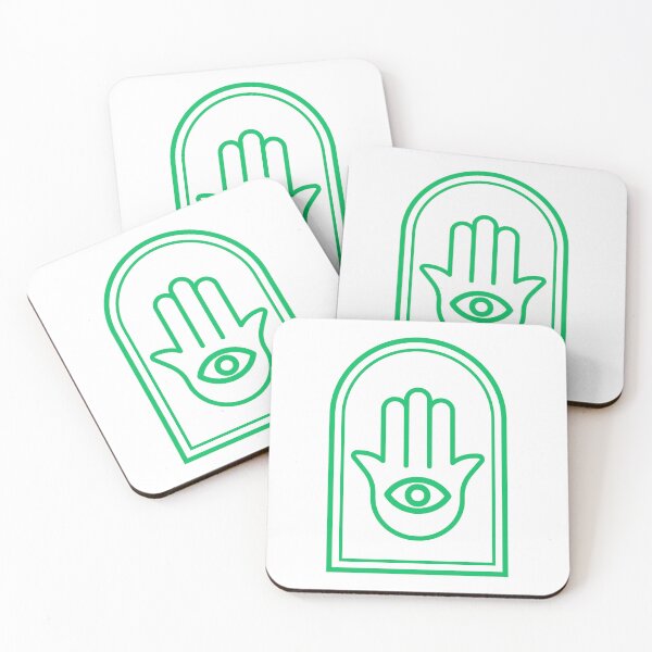 Item preview, Hamsa Hand Evil Eye Protection | Jewish Spiritual Symbol | Minimalist Green Line Art designed and sold by That-Jewy-Shop.
