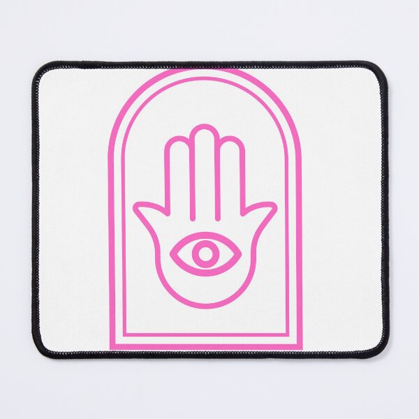 Item preview, Hamsa Hand Evil Eye Protection | Jewish Spiritual Symbol | Minimalist Pink Line Art designed and sold by That-Jewy-Shop.