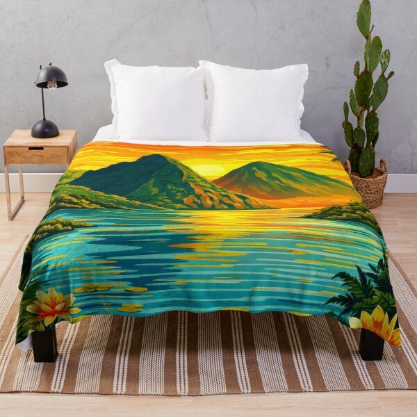 Item preview, Saint Lucia Sunset Pitons Poster - Minimalist Retro Coastal designed and sold by scicilysimonee.