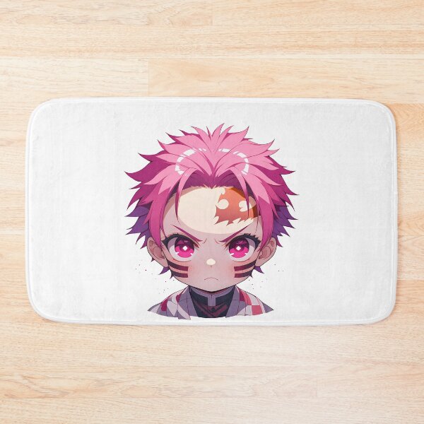 Item preview, Akaza Demon Slayer Anime Chibi Kawaii Angry Pink Marked Demon Expression designed and sold by 108Recordings.