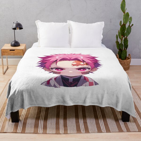 Item preview, Akaza Demon Slayer Anime Chibi Kawaii Angry Pink Marked Demon Expression designed and sold by 108Recordings.