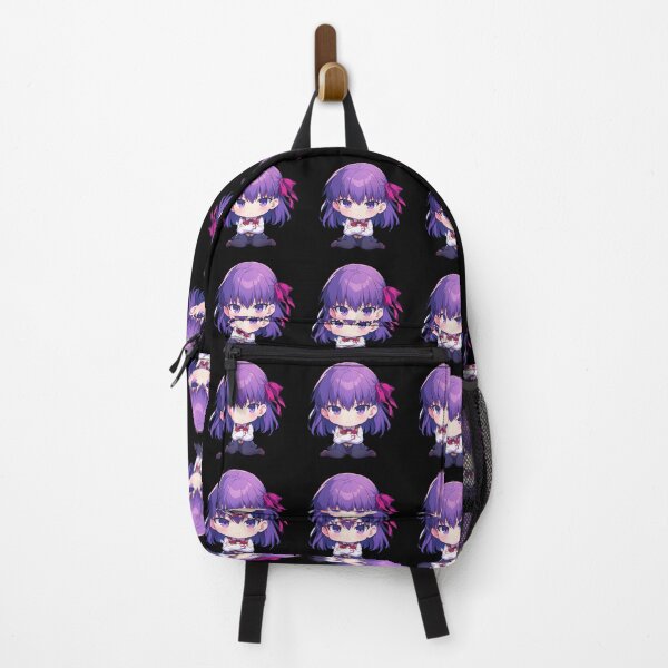 Item preview, Chibi Kawaii Angry Sakura Matou Fate Stay Night Anime Character Purple Ribbon designed and sold by 108Recordings.