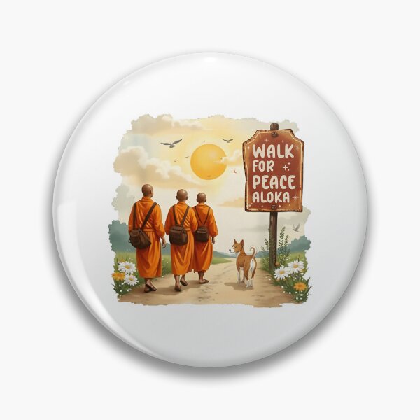 Item preview, Vintage Retro Walk for Peace Monks with Aloka Dog Tee designed and sold by CristHuds.