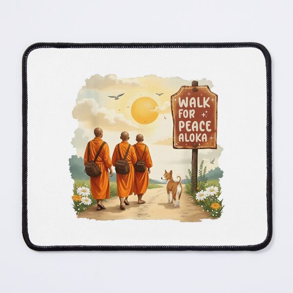 Item preview, Vintage Retro Walk for Peace Monks with Aloka Dog Tee designed and sold by CristHuds.
