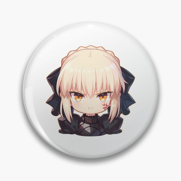 Item preview, Chibi Kawaii Angry Saber Alter Fate Stay Night Anime Character Dark Armor Look designed and sold by 108Recordings.