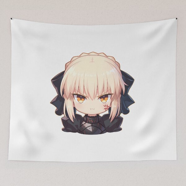 Item preview, Chibi Kawaii Angry Saber Alter Fate Stay Night Anime Character Dark Armor Look designed and sold by 108Recordings.