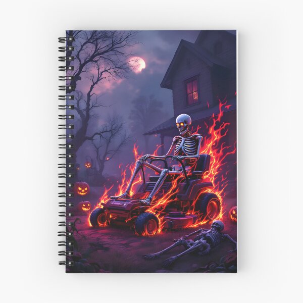 Item preview, The Flaming Lawnmower Skeleton  designed and sold by Xavierartaiart.