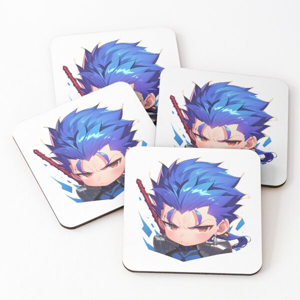 Item preview, Chibi Kawaii Angry Lancer Fate Stay Night Anime Character Spear Warrior designed and sold by 108Recordings.