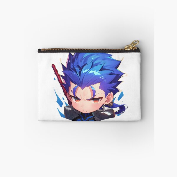 Item preview, Chibi Kawaii Angry Lancer Fate Stay Night Anime Character Spear Warrior designed and sold by 108Recordings.