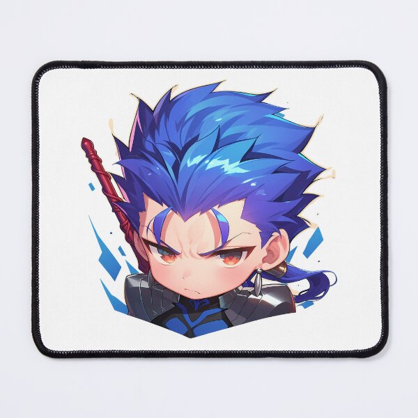 Item preview, Chibi Kawaii Angry Lancer Fate Stay Night Anime Character Spear Warrior designed and sold by 108Recordings.
