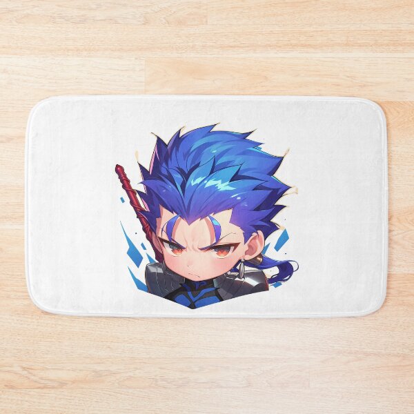 Item preview, Chibi Kawaii Angry Lancer Fate Stay Night Anime Character Spear Warrior designed and sold by 108Recordings.