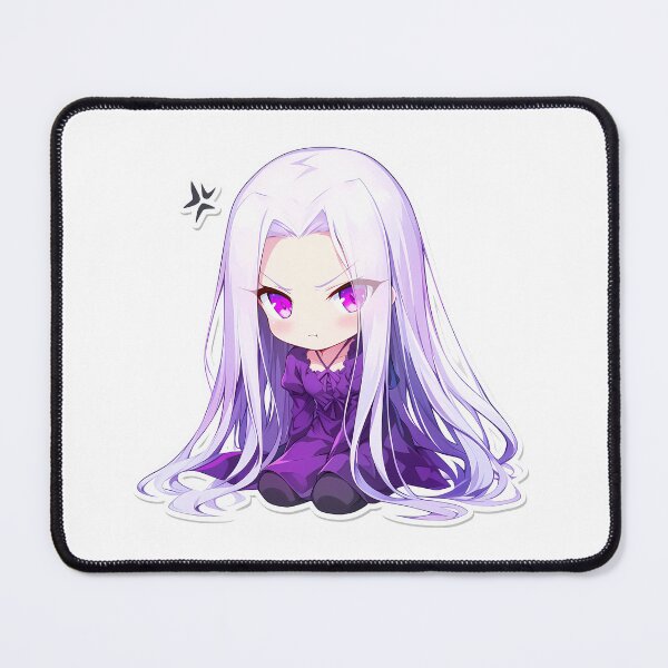 Item preview, Chibi Kawaii Angry Illyasviel Von Einzbern Fate Stay Night Anime Character Purple Dress designed and sold by 108Recordings.