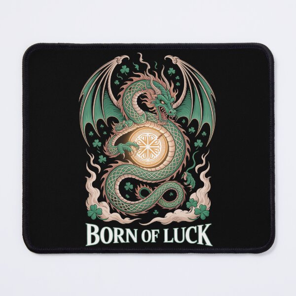 Item preview, Born Of Luck – Celtic Dragon Shamrock Shield St. Patrick's Day designed and sold by DarylWelsh2024.