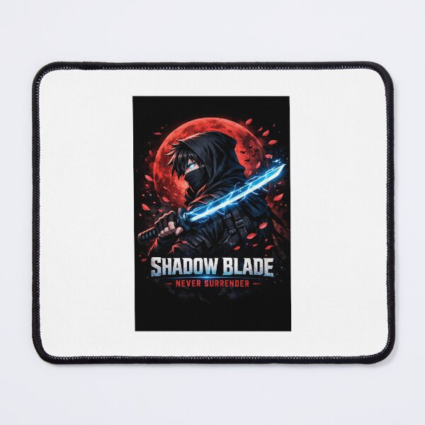 Item preview, Dark Shadow Blade Ninja Warrior – Never Surrender Motivational Anime Aesthetic Art designed and sold by Anshugoyal.