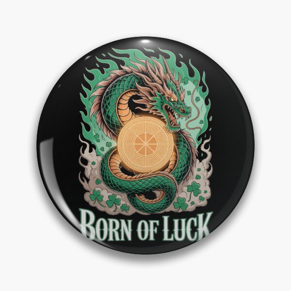 Item preview, Born Of Luck – Celtic Serpent Dragon Glowing Shield St. Patrick's Day designed and sold by DarylWelsh2024.