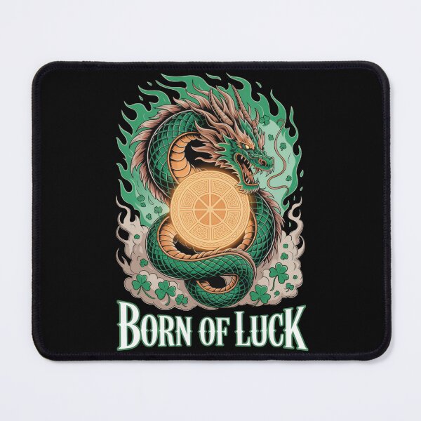 Item preview, Born Of Luck – Celtic Serpent Dragon Glowing Shield St. Patrick's Day designed and sold by DarylWelsh2024.