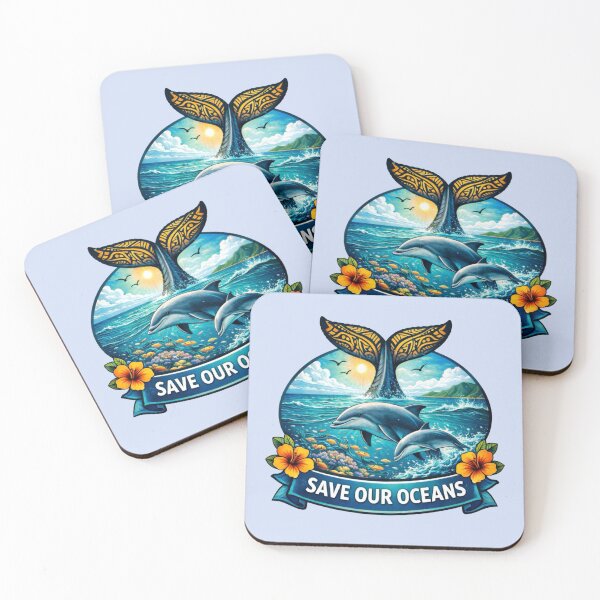 Item preview, Save Our Oceans - Whale and Dolphins designed and sold by Myra365Art.