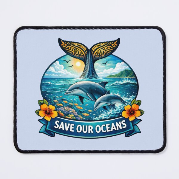 Item preview, Save Our Oceans - Whale and Dolphins designed and sold by Myra365Art.