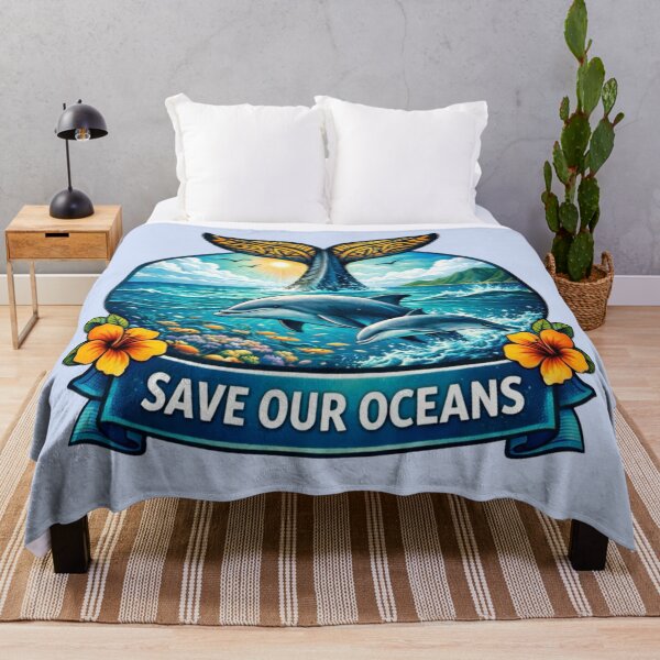 Item preview, Save Our Oceans - Whale and Dolphins designed and sold by Myra365Art.