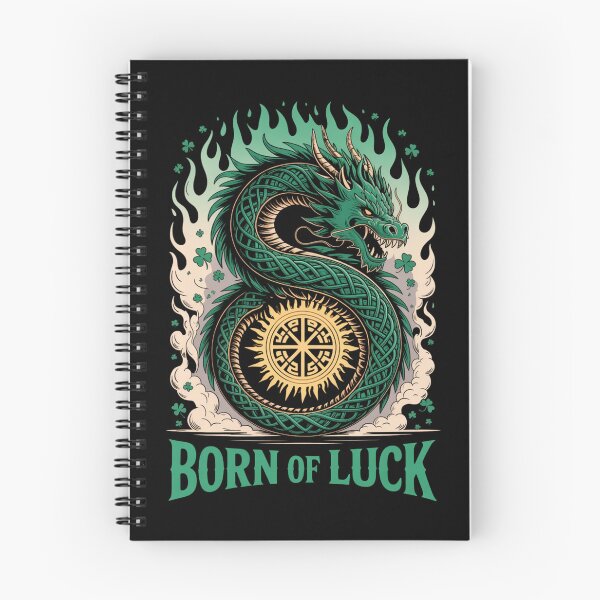 Item preview, Born Of Luck – Celtic Knotwork Serpent Dragon Sun Wheel St. Patrick's Day designed and sold by DarylWelsh2024.
