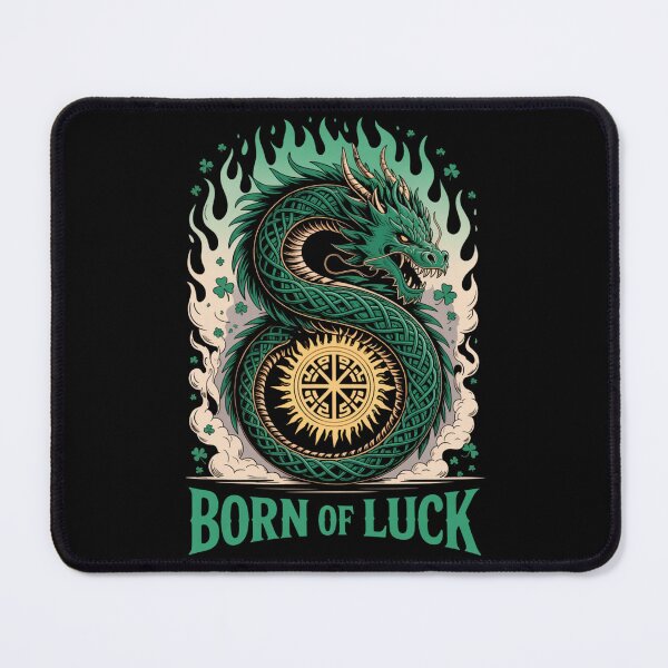 Item preview, Born Of Luck – Celtic Knotwork Serpent Dragon Sun Wheel St. Patrick's Day designed and sold by DarylWelsh2024.