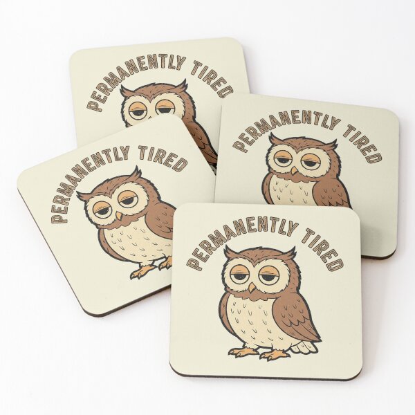 Item preview, Tired Owl | Chronically Exhausted Meme Sticker designed and sold by ZyxDes.