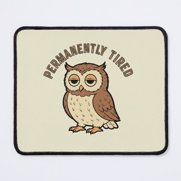 Item preview, Tired Owl | Chronically Exhausted Meme Sticker designed and sold by ZyxDes.