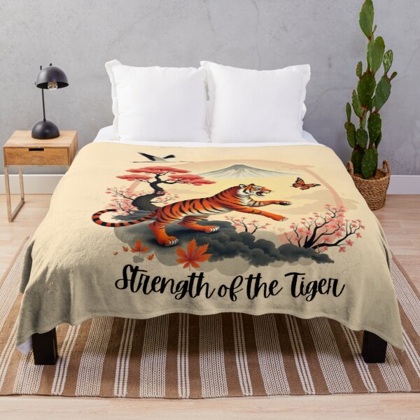 Item preview, Strength of the Tiger - Japanese Zen Nature Art - Oriental Wildlife Glow designed and sold by PriyaMagic.
