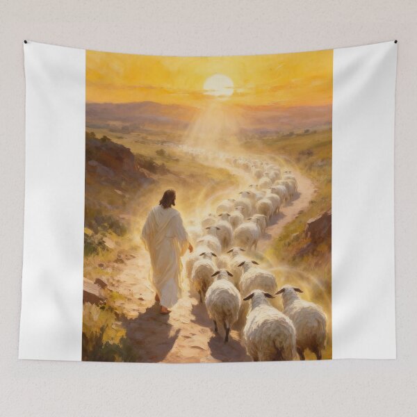 Item preview, The Good Shepherd – Guided by His Light designed and sold by Jesus-istheway.